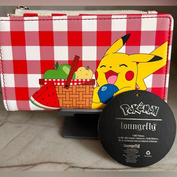 Loungefly Red Checkered Pikachu Picnic Wallet - Picture 11 of 11